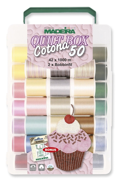 CAJA SOFTBOX QUILT COTONA Nº 50 - 1.000M 44 BOBIN.